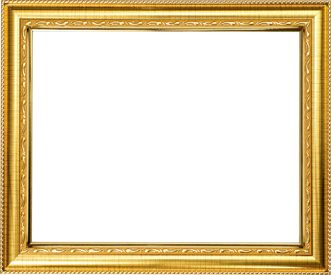 Gold Photo Frame Cutout